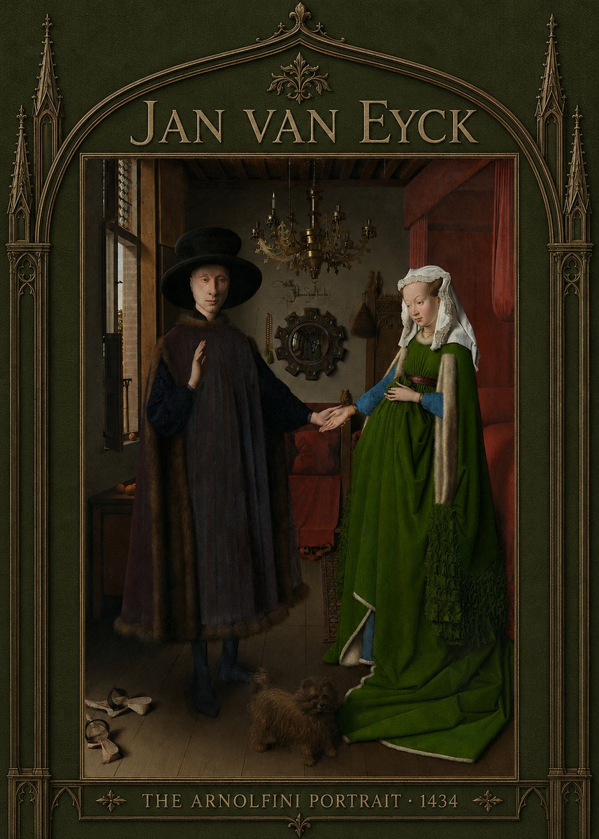 Jan van Eyck The Arnolfini Portrait IV No5 - Affiche