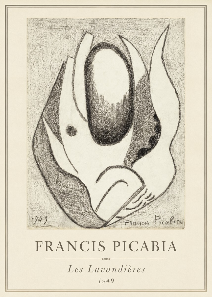 Francis Picabia Les Lavandières No4 - Affiche