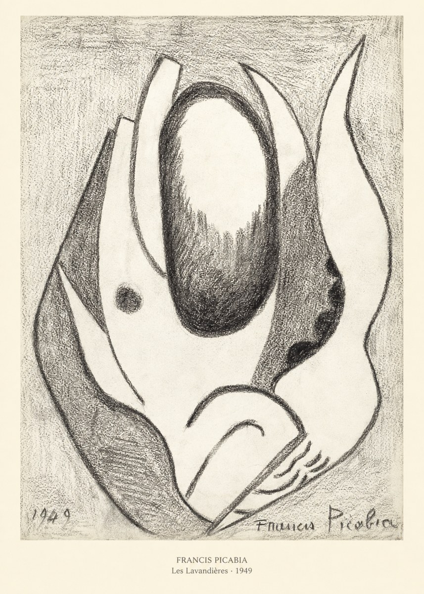 Francis Picabia Les Lavandières No5 - Affiche