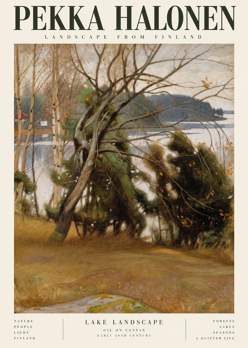 Pekka Halonen Lake Landscape No3 - Affiche