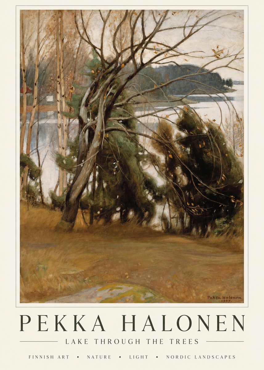 Pekka Halonen Lake Landscape No6 - Affiche