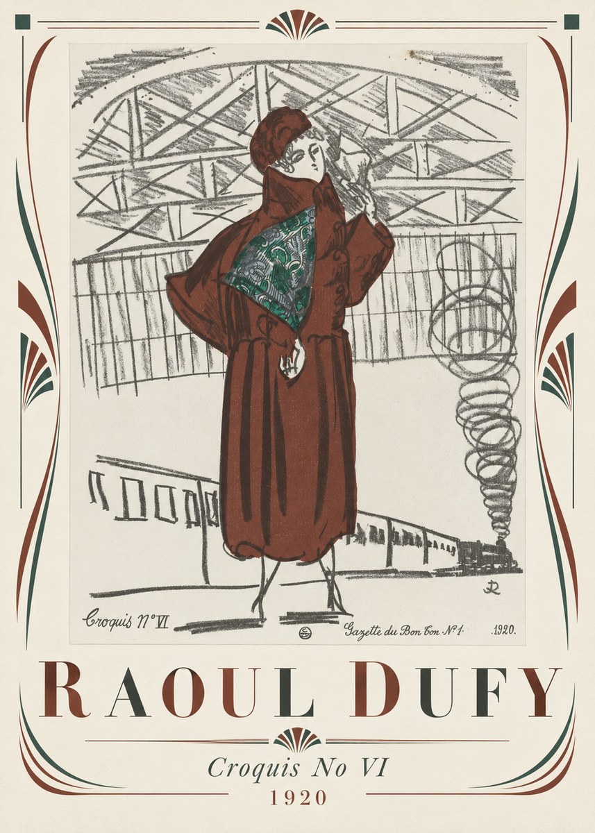 Raoul Dufy Croquis No Vi No4 - Affiche