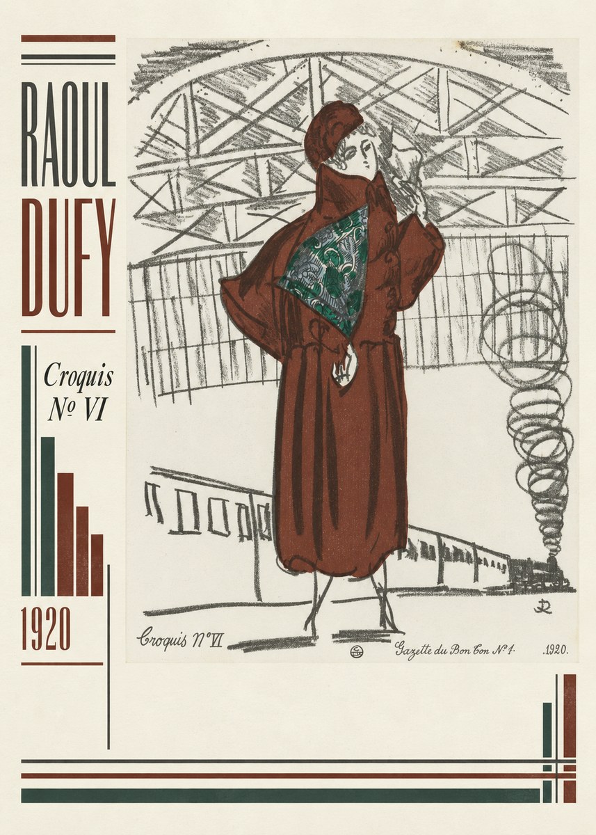 Raoul Dufy Croquis No Vi No5 - Affiche
