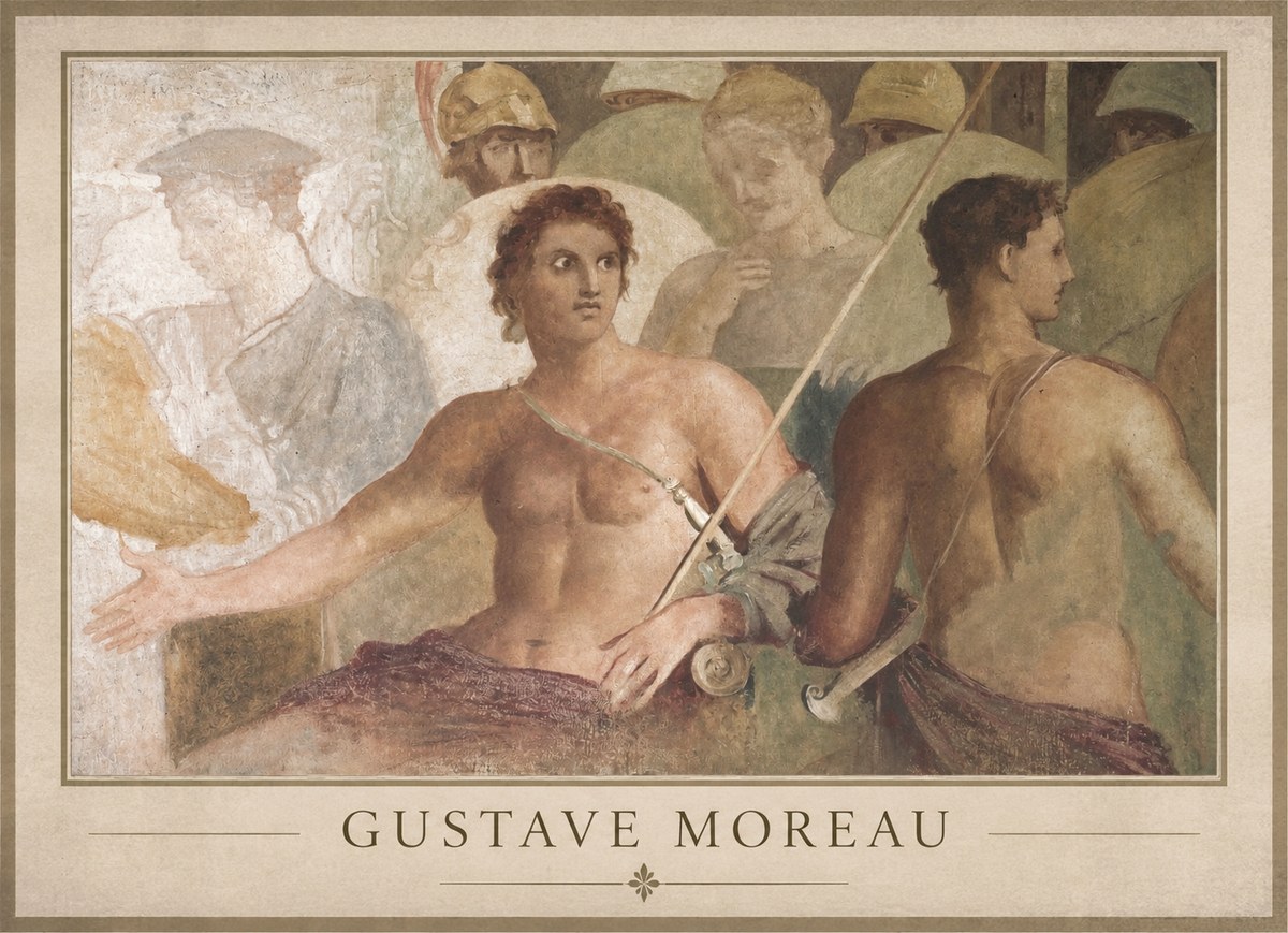 Gustave Moreau Les Prétendants No1 - Affiche