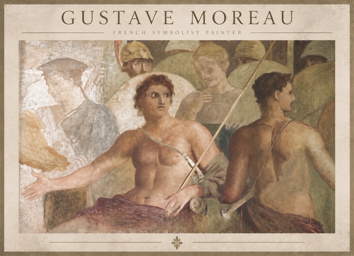 Gustave Moreau Les Prétendants No2 - Affiche