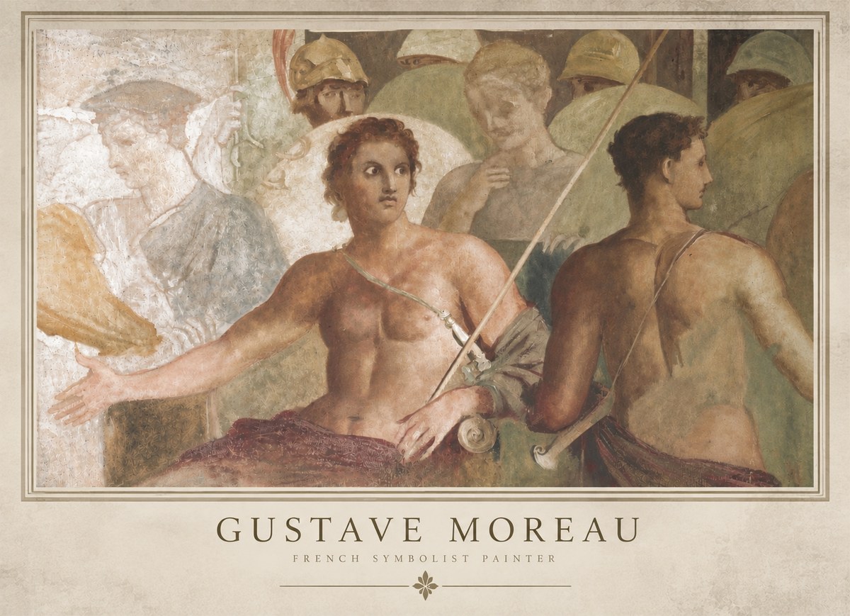 Gustave Moreau Les Prétendants No3 - Affiche