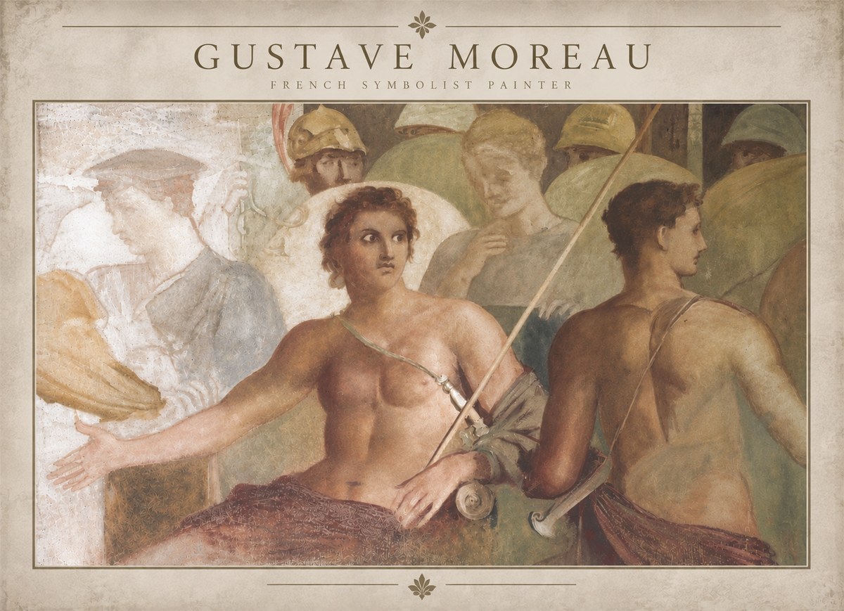 Gustave Moreau Les Prétendants No4 - Affiche