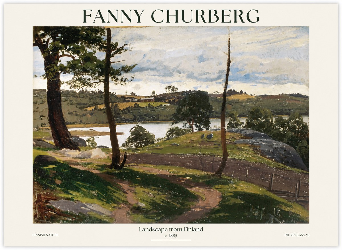Fanny Churberg Landscape from Finland No1 - Affiche