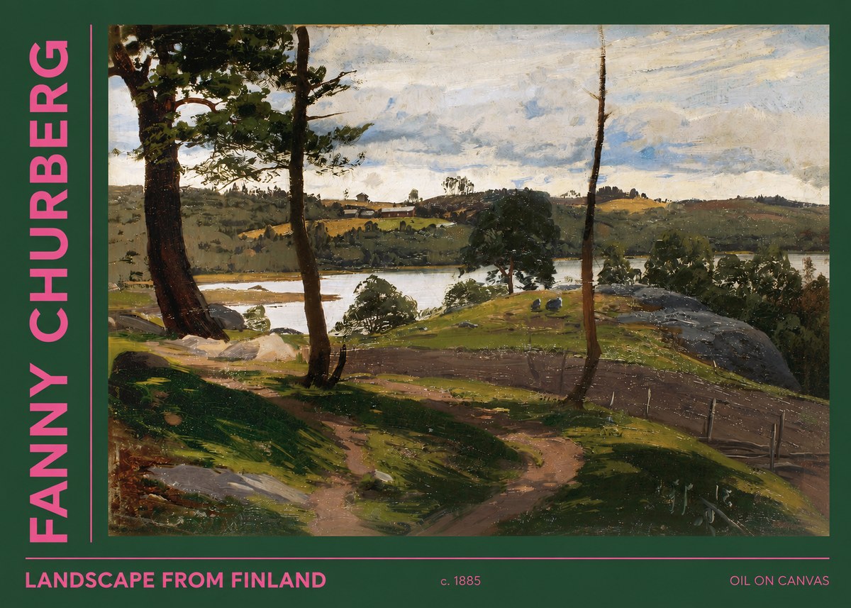 Fanny Churberg Landscape from Finland No2 - Affiche