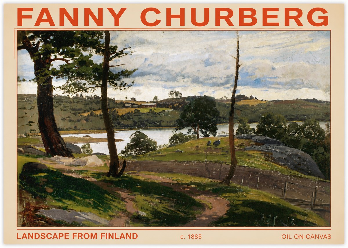 Fanny Churberg Landscape from Finland No3 - Affiche