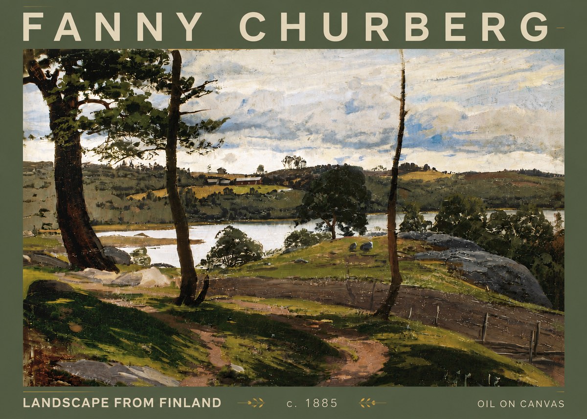 Fanny Churberg Landscape from Finland No5 - Affiche