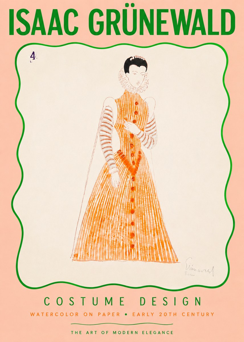Isaac Grünewald Costume Design VII No3 - Affiche