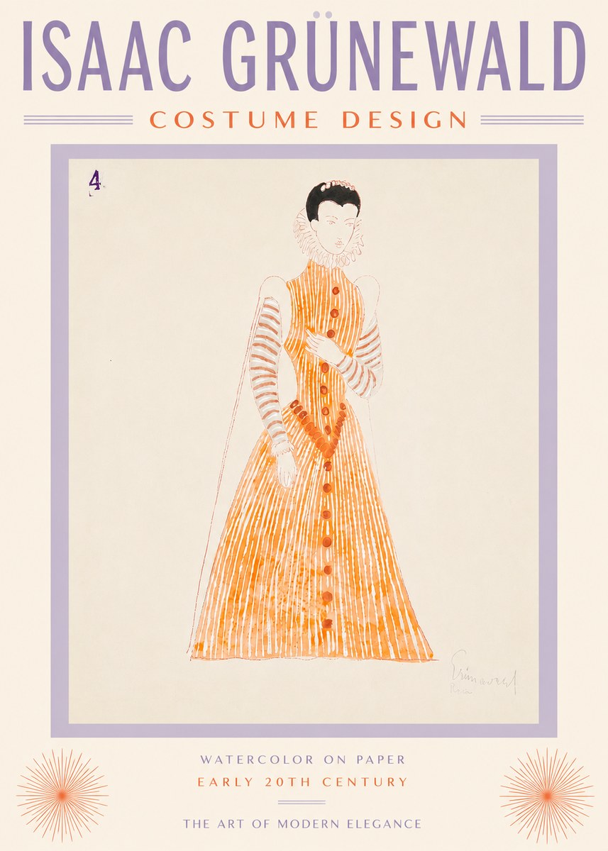 Isaac Grünewald Costume Design VII No5 - Affiche