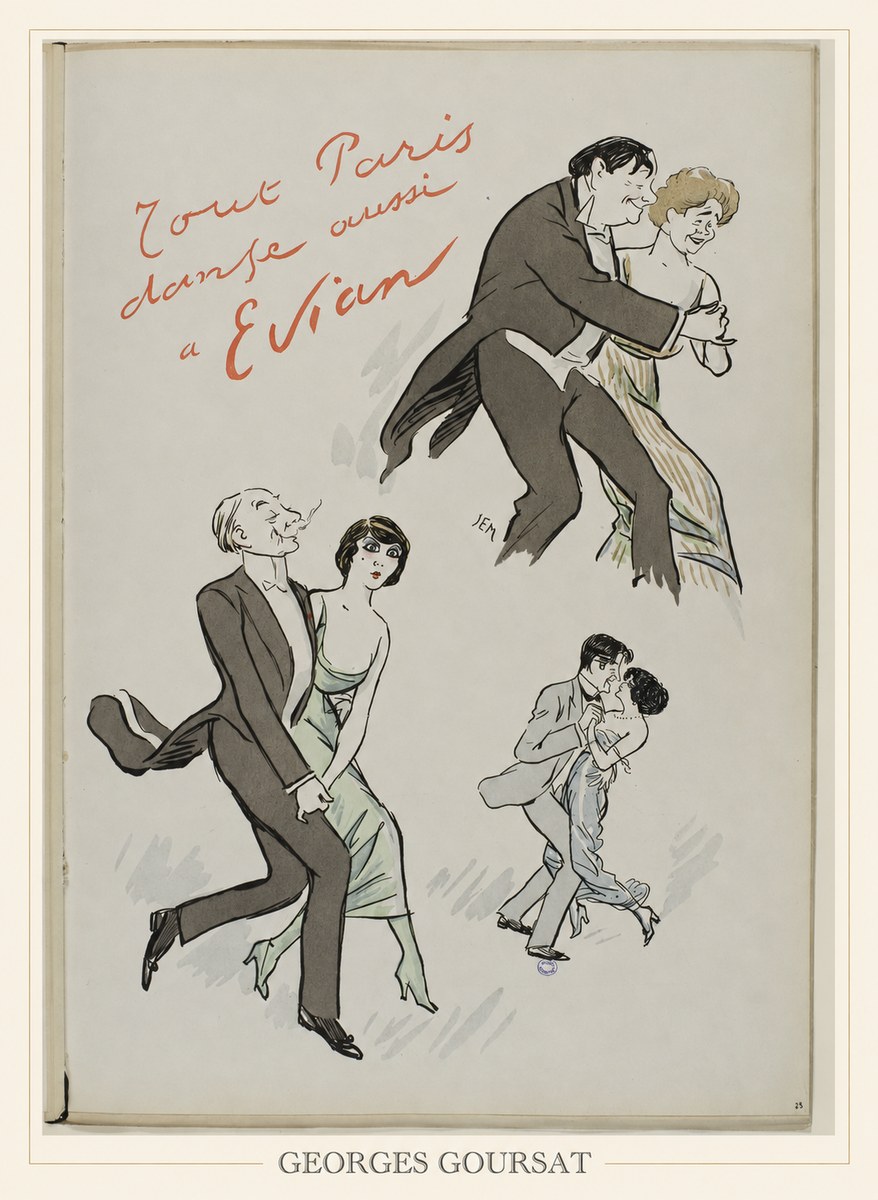 Georges Goursat Tout Paris Danse Aussi À Evian No6 - Affiche