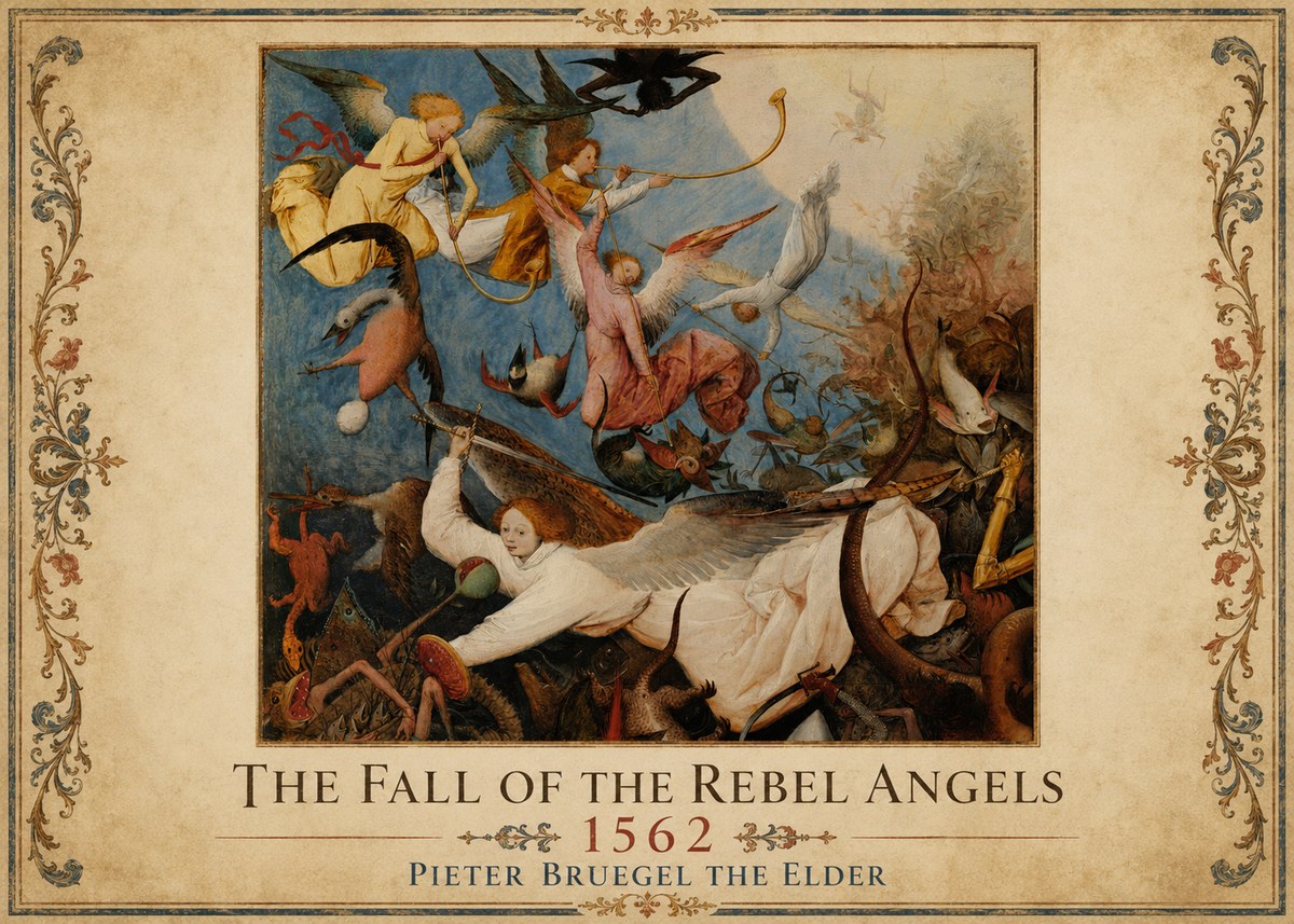 Pieter Bruegel The Fall of the Rebel Angels II No1 - Affiche