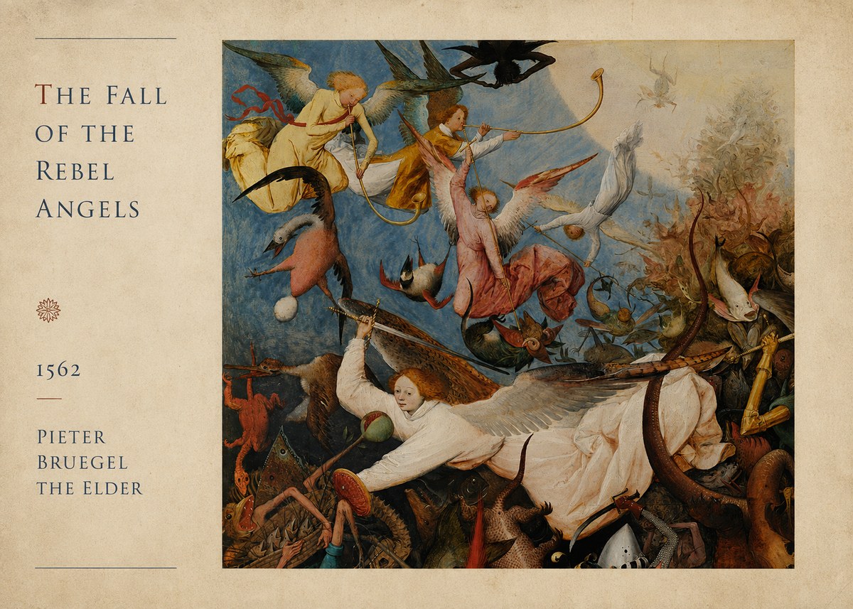 Pieter Bruegel The Fall of the Rebel Angels II No4 - Affiche