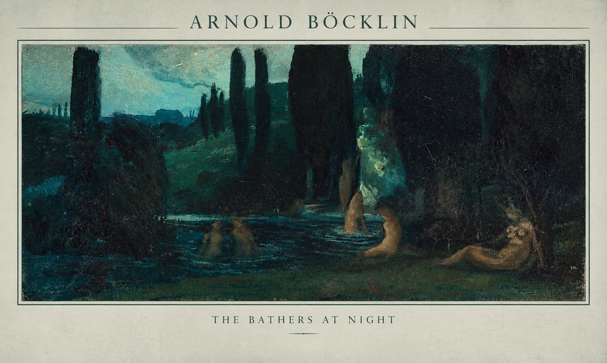 Arnold Böcklin The Bathers at Night No2 - Affiche