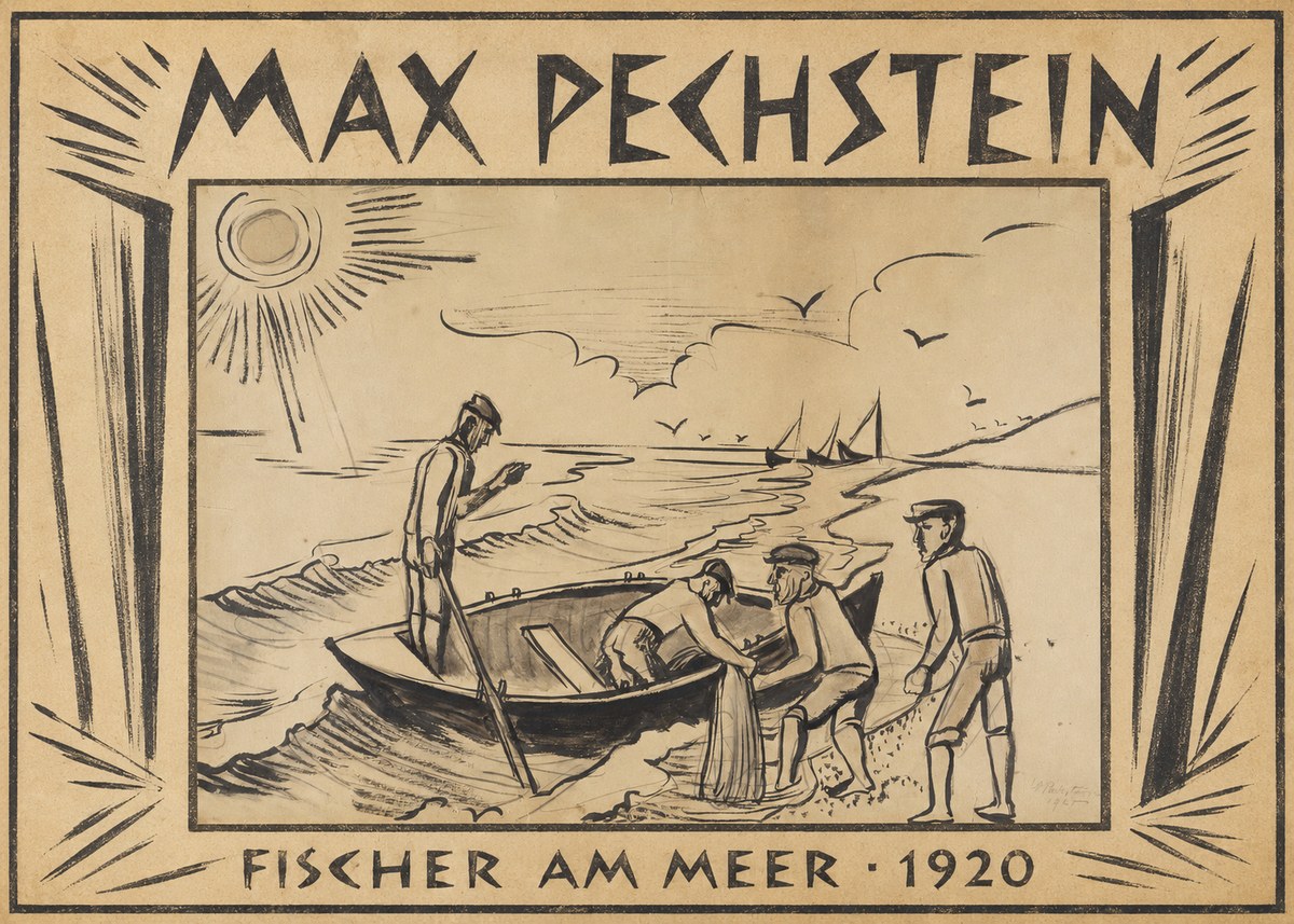 Max Pechstein Fischer Am Meer - 1920 No1 - Affiche