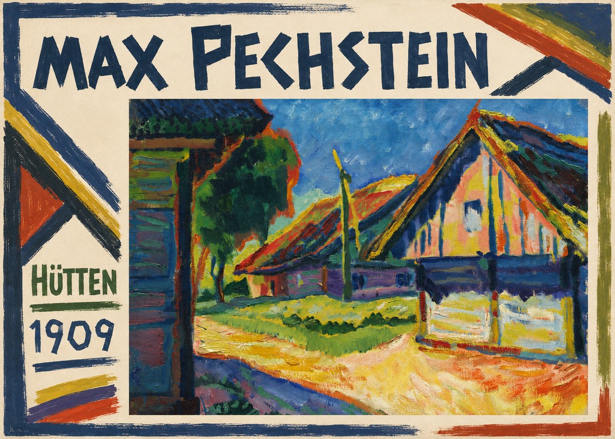 Max Pechstein Hütten 1909 No1 - Affiche