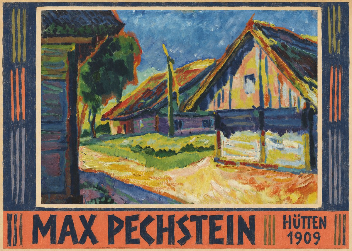 Max Pechstein Hütten 1909 No5 - Affiche