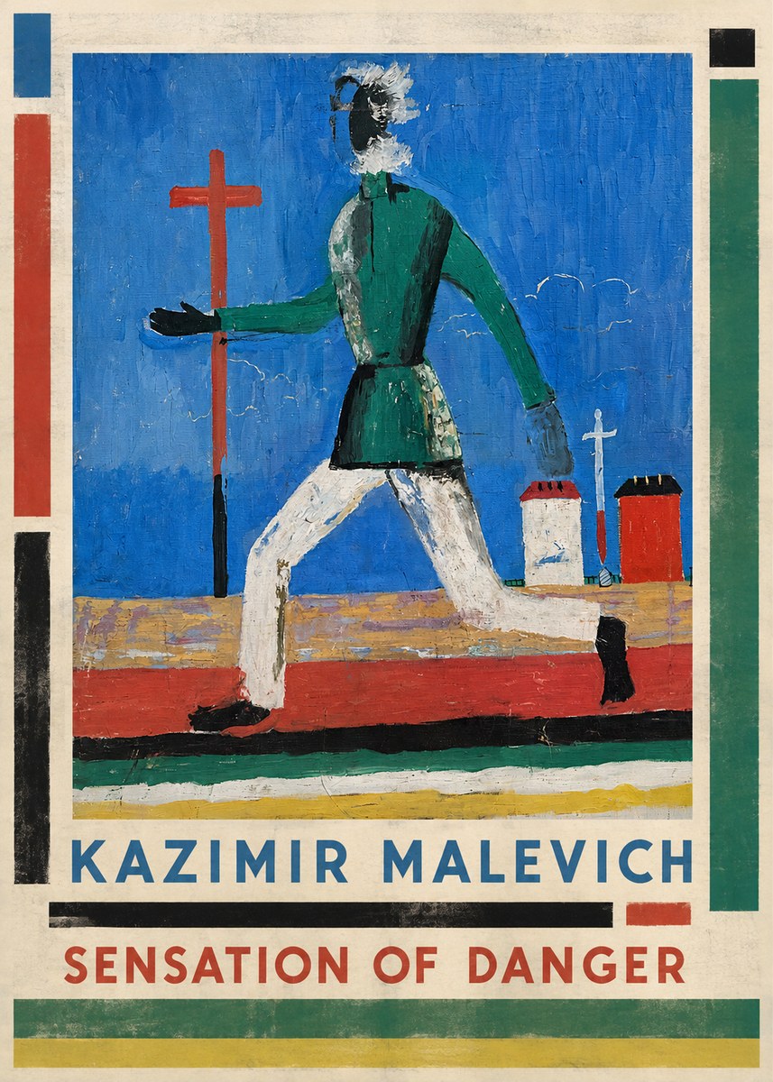 Kazimir Malevich Sensation of Danger No1 - Affiche