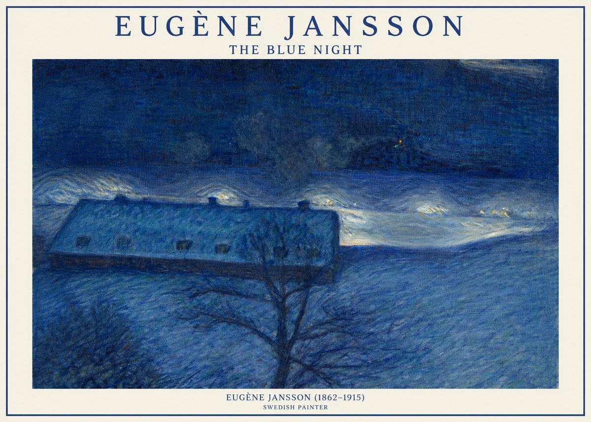 Eugène Jansson The Blue Night No1 - Affiche