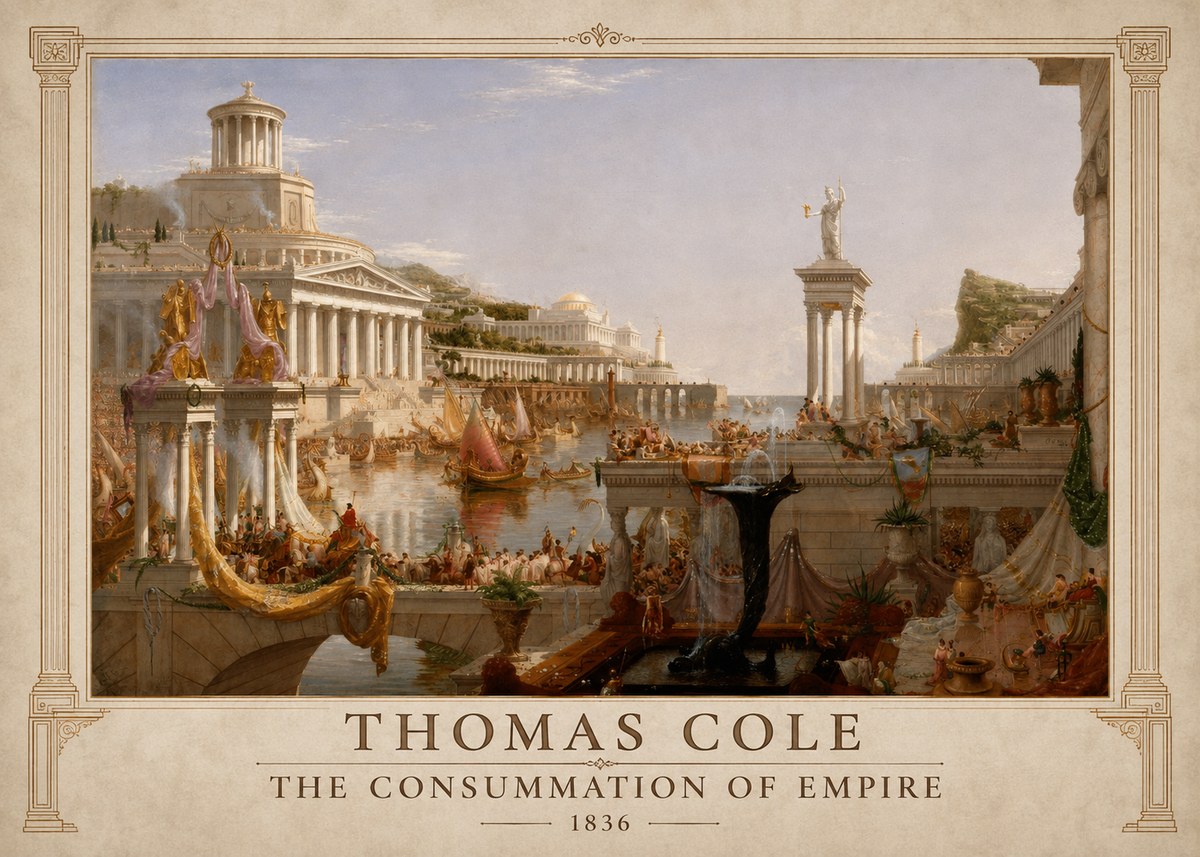 Thomas Cole The Consummation of Empire No1 - Affiche