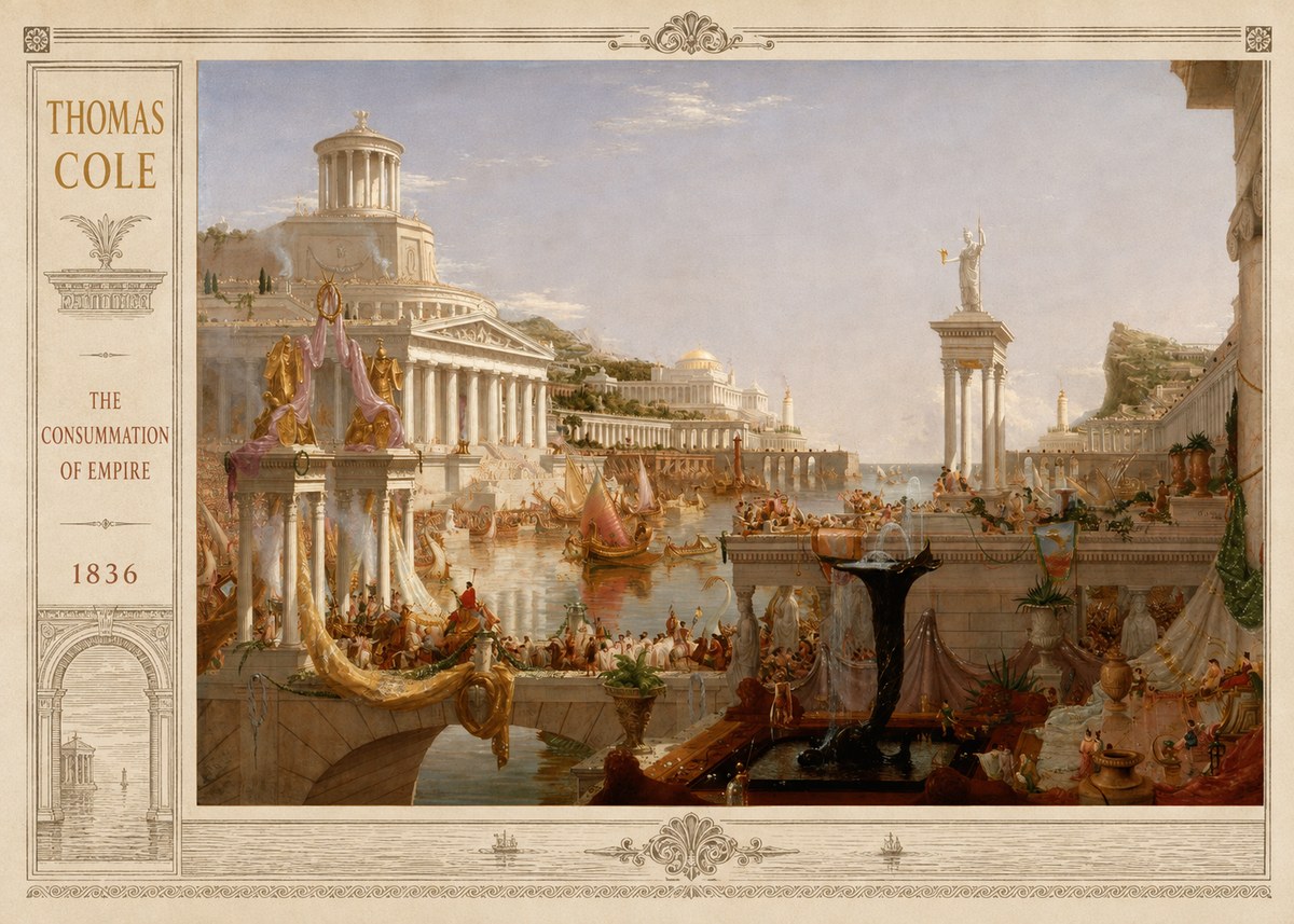 Thomas Cole The Consummation of Empire No2 - Affiche