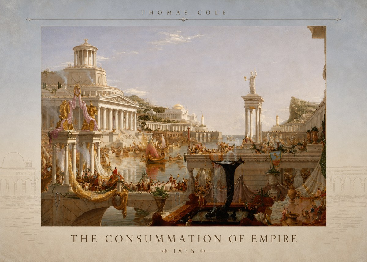 Thomas Cole The Consummation of Empire No3 - Affiche