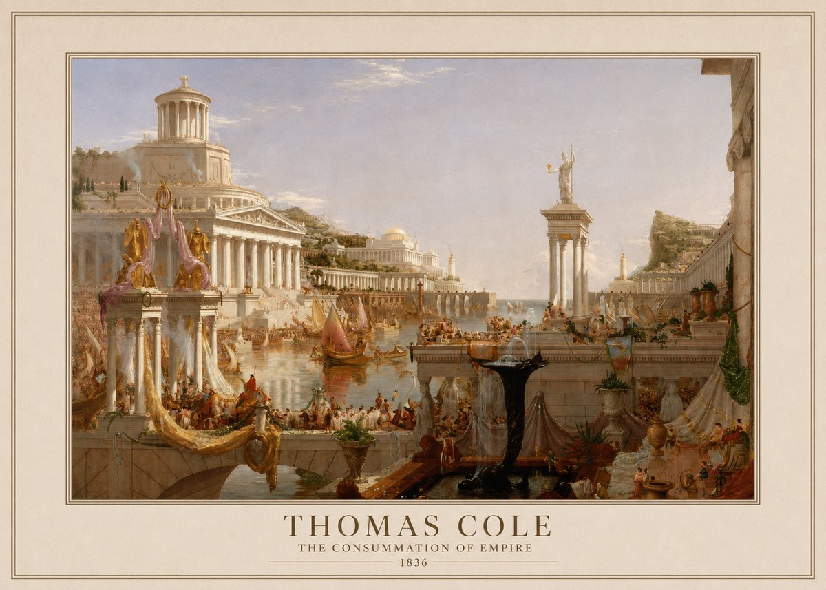Thomas Cole The Consummation of Empire No4 - Affiche