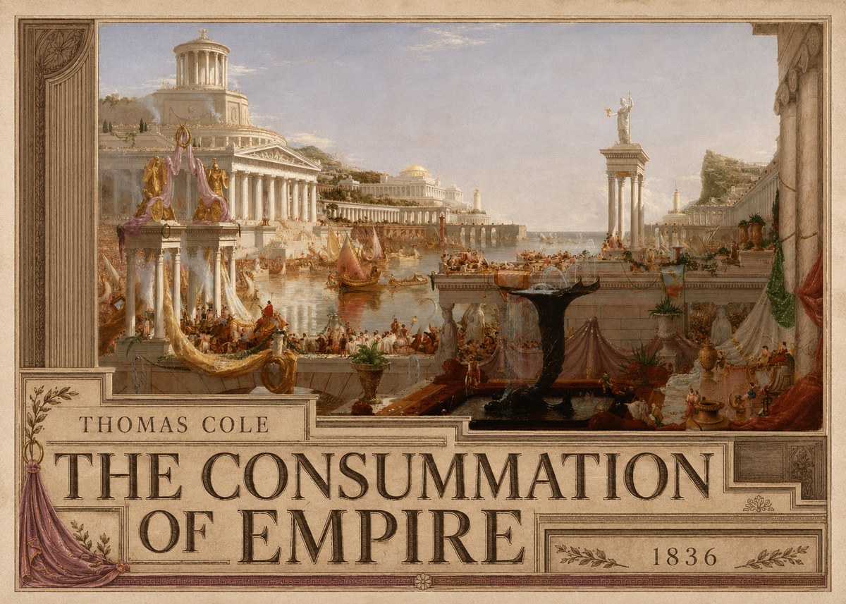Thomas Cole The Consummation of Empire No5 - Affiche