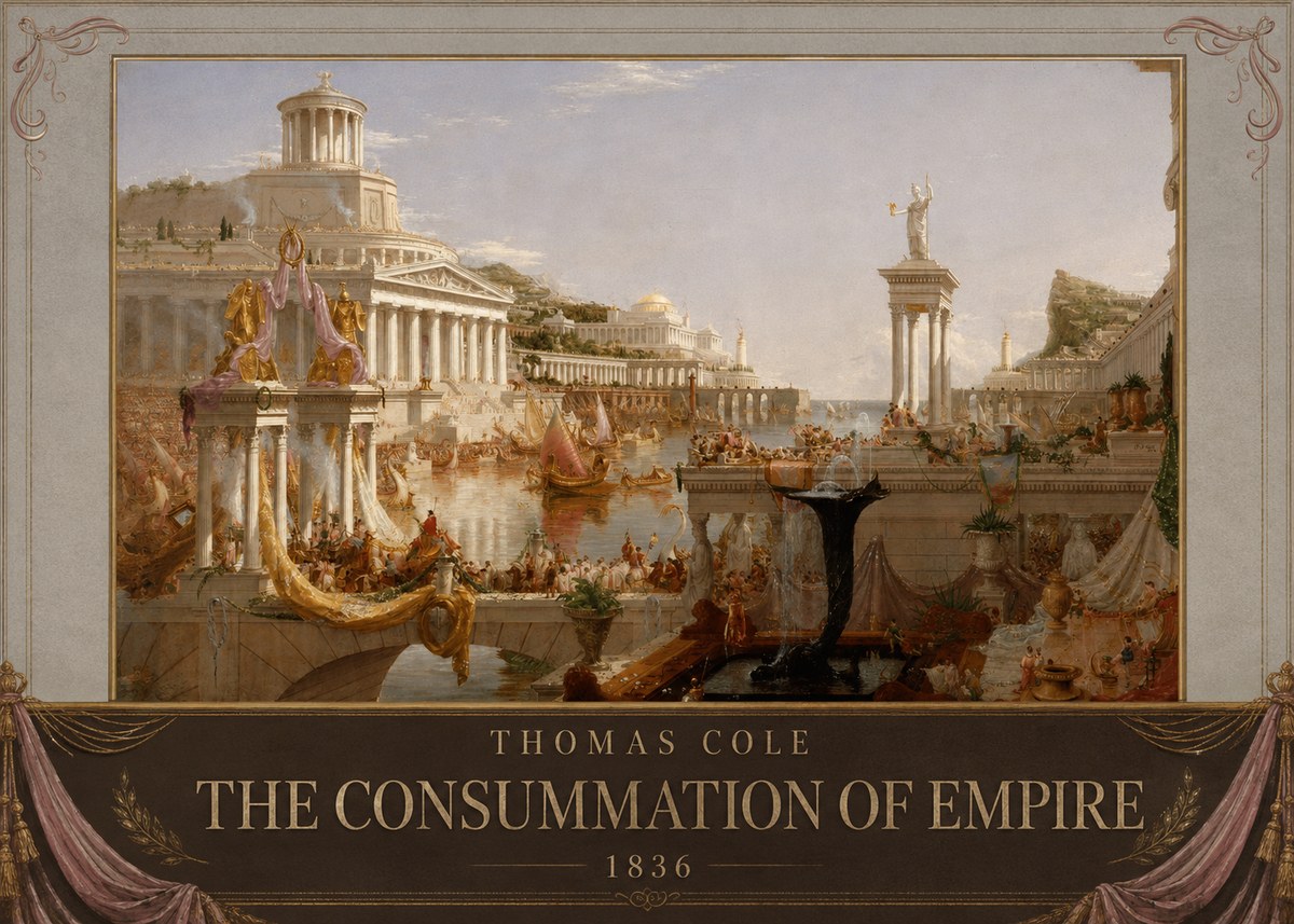 Thomas Cole The Consummation of Empire No6 - Affiche