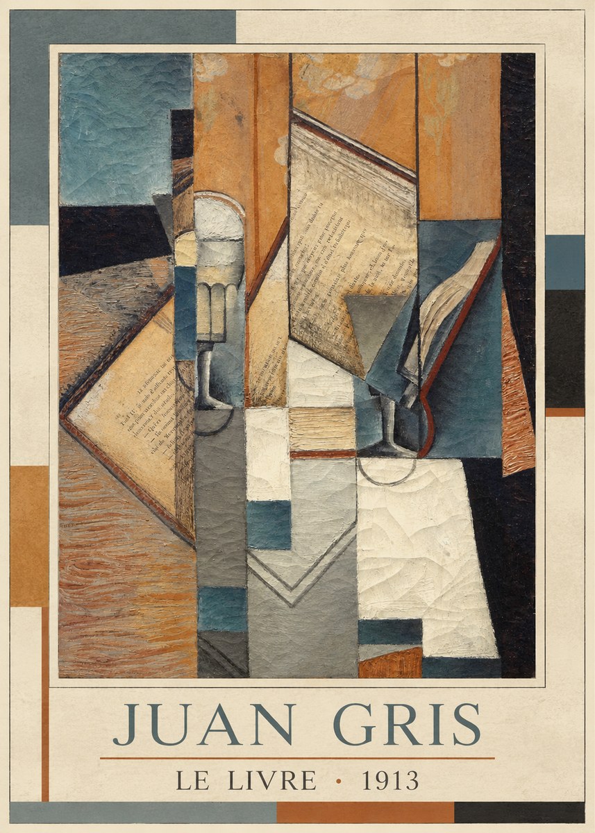 Juan Gris Le Livre No3 - Affiche