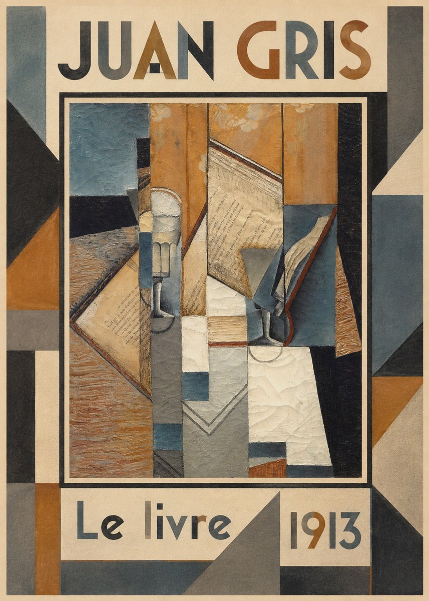 Juan Gris Le Livre No4 - Affiche