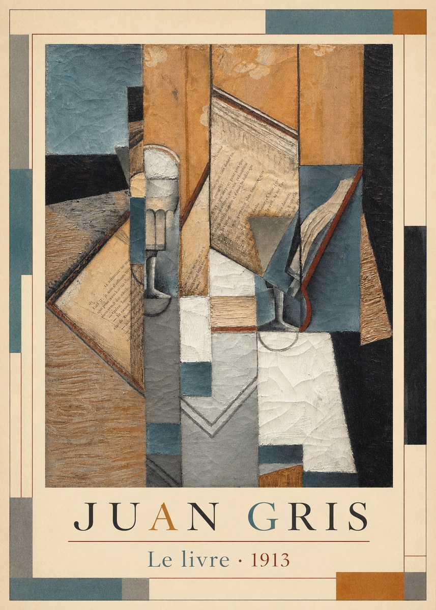 Juan Gris Le Livre No6 - Affiche