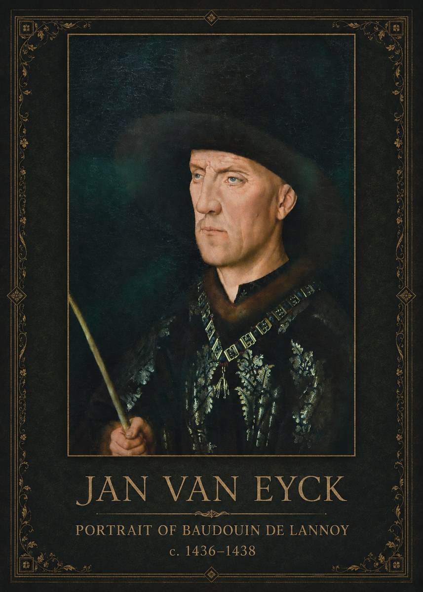 Jan van Eyck Portrait of Baudouin De Lannoy No1 - Affiche