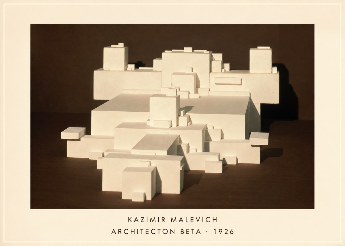 Kazimir Malevich Architecton Beta No4 - Affiche