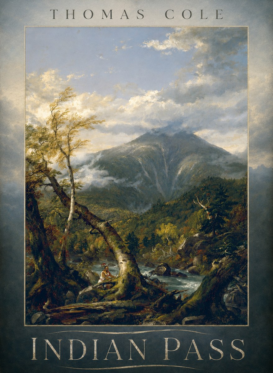Thomas Cole Indian Pass I No6 - Affiche