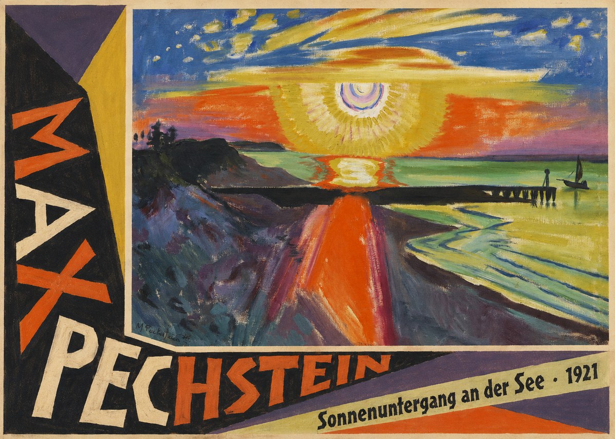 Max Pechstein Sonnenuntergang an Der See No4 - Affiche