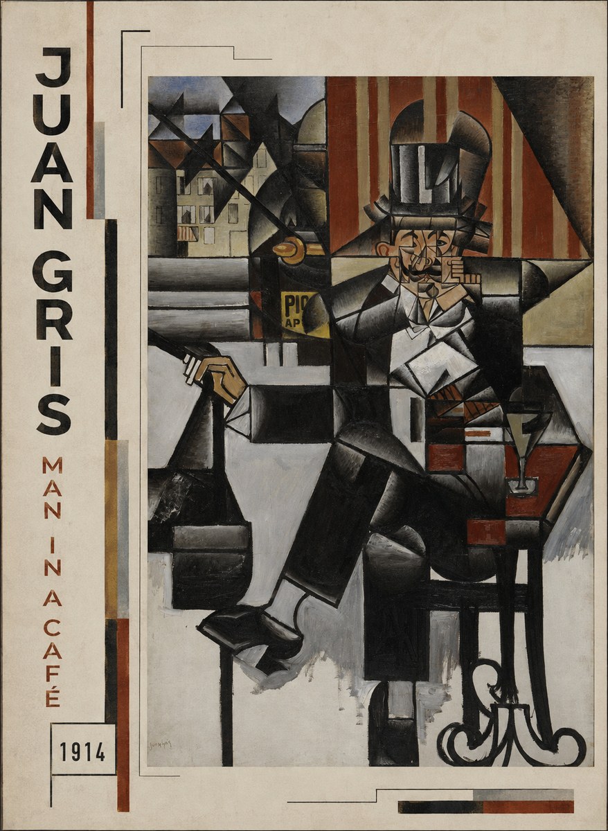 Juan Gris Man in a Café No2 - Affiche
