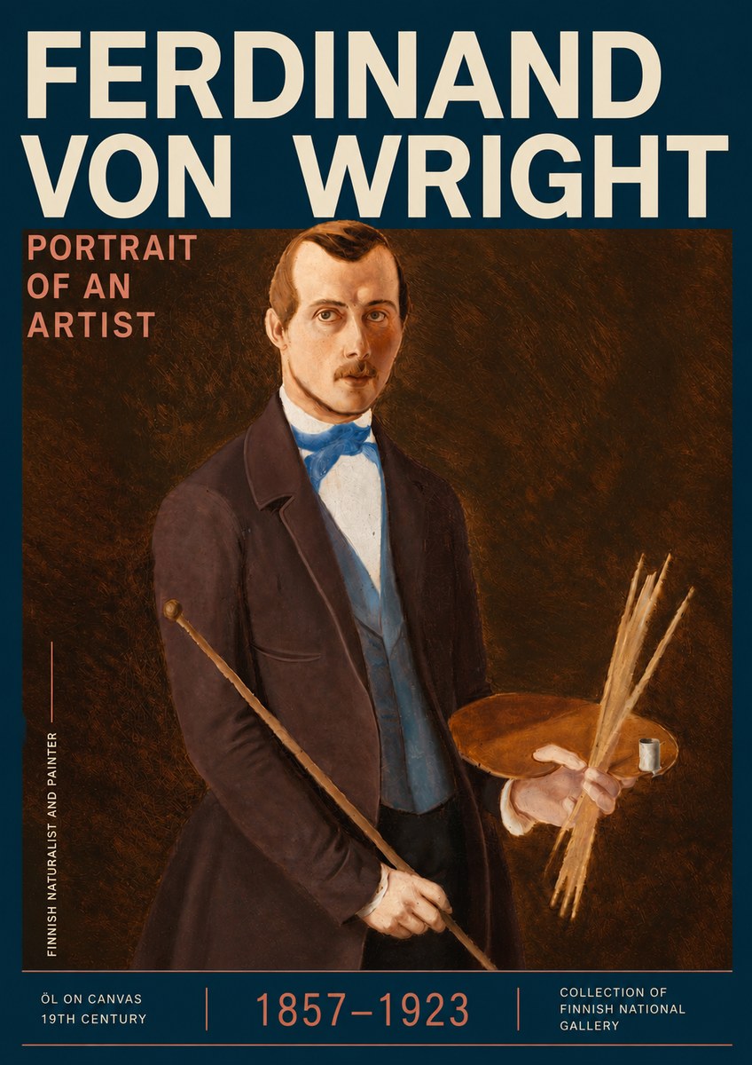 Ferdinand von Wright Portrait of an Artist No3 - Affiche
