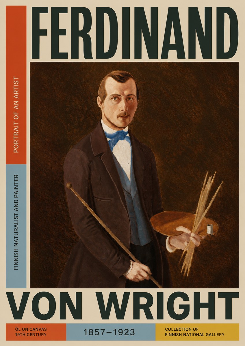 Ferdinand von Wright Portrait of an Artist No4 - Affiche