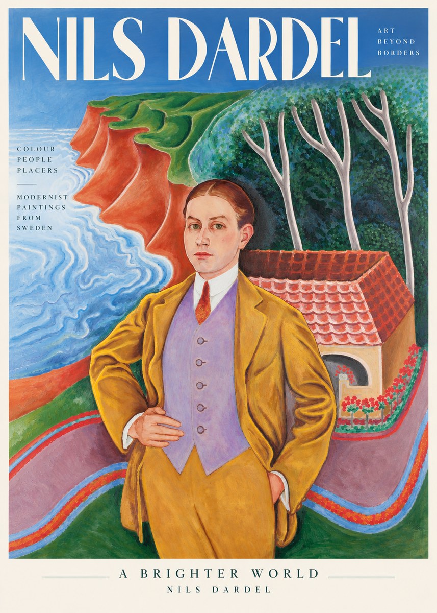 Nils Dardel Portrait in a Southern Landscape No3 - Affiche