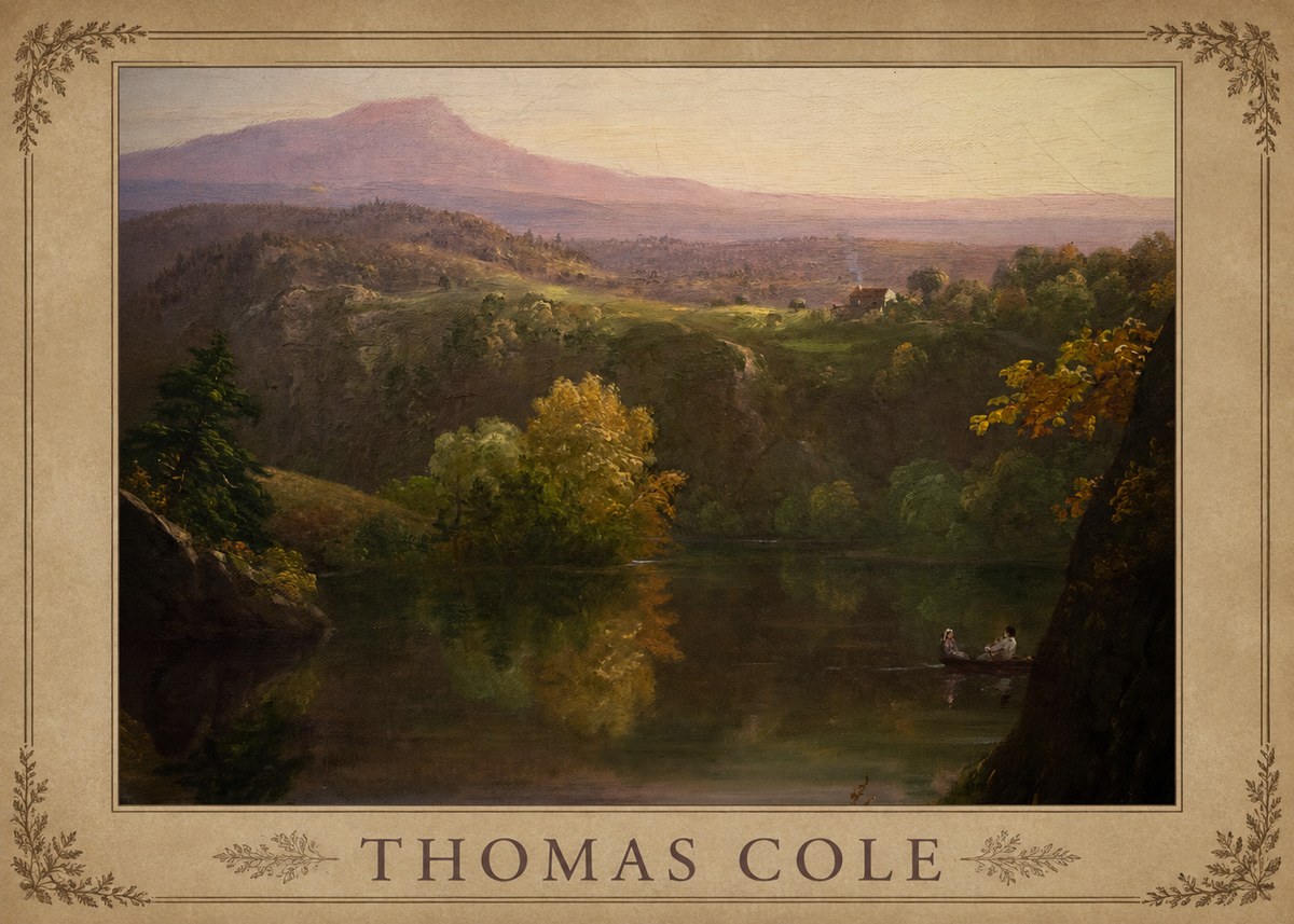 Thomas Cole View of the Catskill Mountains, Early Autumn No4 - Affiche