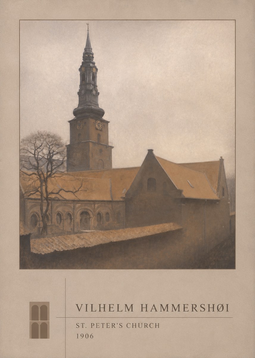 Vilhelm Hammershøi St. Peter's Church No3 - Affiche