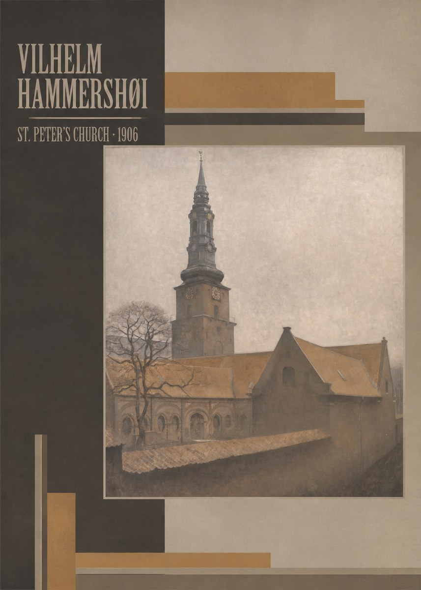 Vilhelm Hammershøi St. Peter's Church No4 - Affiche