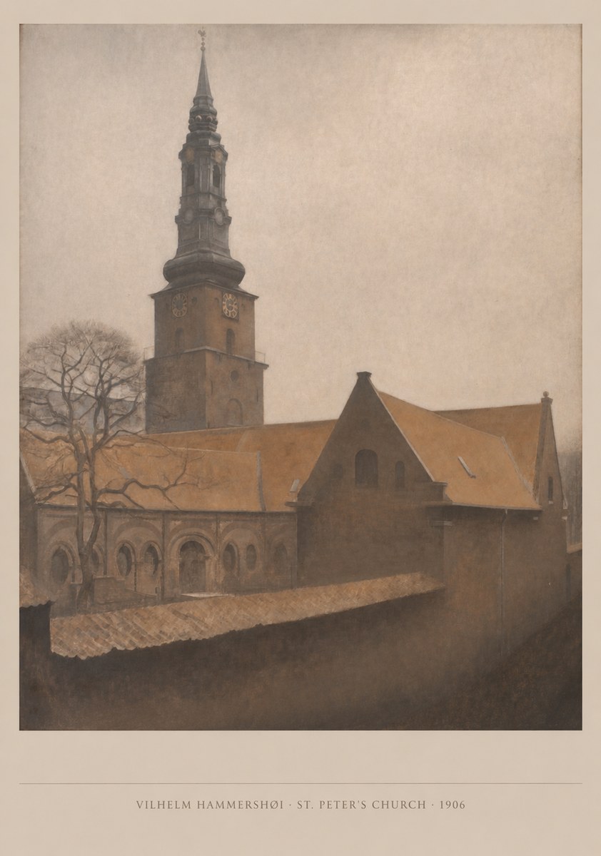 Vilhelm Hammershøi St. Peter's Church No5 - Affiche