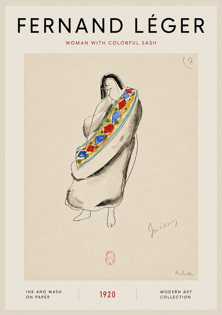 Fernand Léger Indienne, Bolivia No3 - Affiche