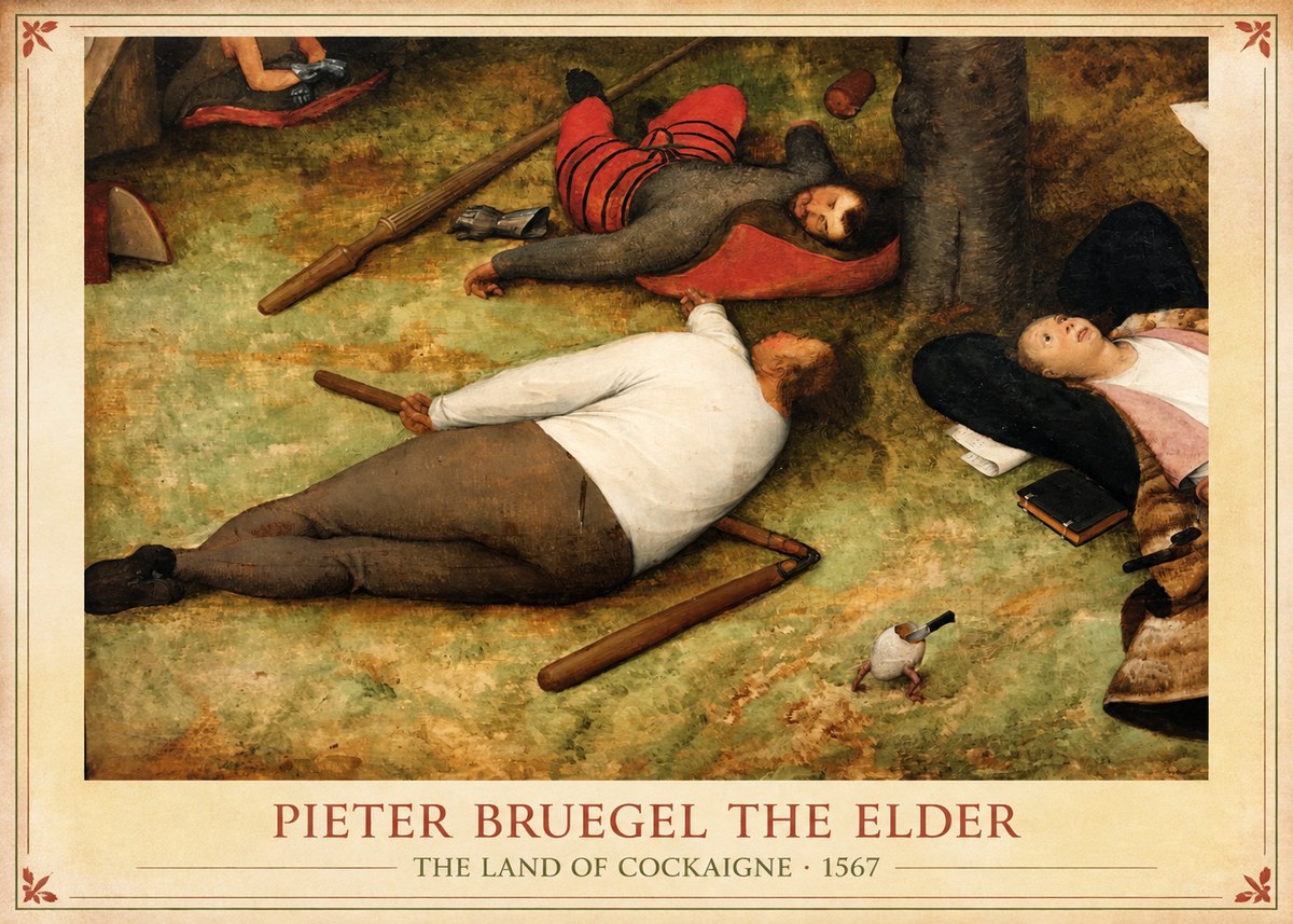 Pieter Bruegel The Land of Cockaigne I No1 - Affiche