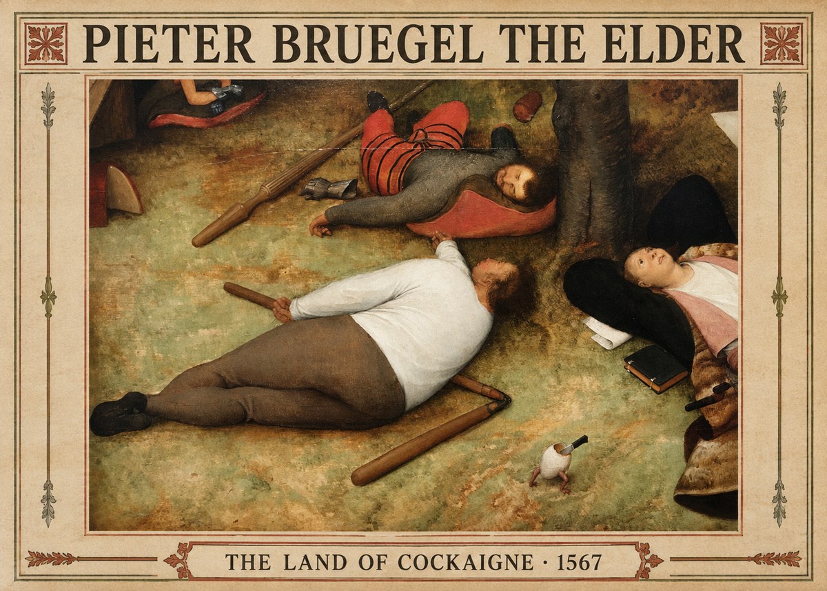 Pieter Bruegel The Land of Cockaigne I No3 - Affiche